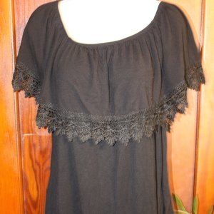 Black fringed Top